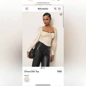 Reformation Chiara Silk Blouse